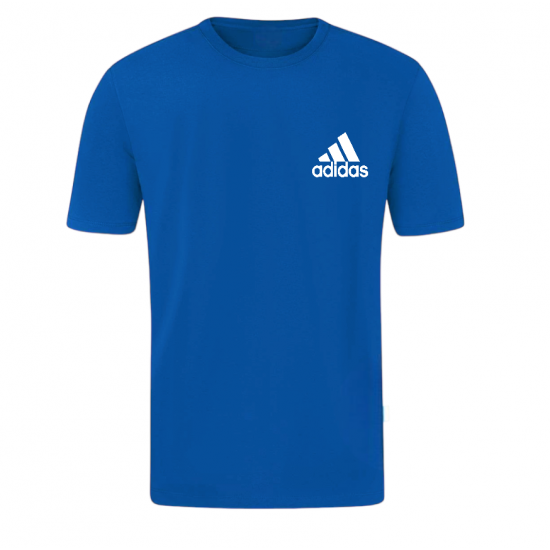 T-SHIRT 100% ΒΑΜΒΑΚΙ ΜΕ LOGO - ΜΠΛΕ ΡΟΥΑ - ADIDAS ΓΡΑΜΜΕΣ ΜΙΚΡΟ T-SHIRT 100% ΒΑΜΒΑΚΙ ΜΕ LOGO - ΜΠΛΕ ΡΟΥΑ - ADIDAS ΓΡΑΜΜΕΣ ΜΙΚΡΟ